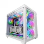 Mars Gaming Torre Gaming MCV3W Blanca, Caja PC ATX/E-ATX XXL con Doble Ventana de Cristal Templado, Estructura Modular, Soporte para Refrigeración Líquida